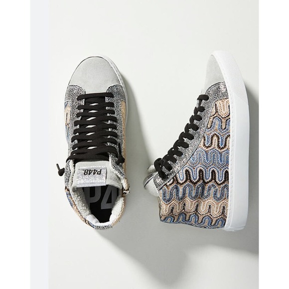 P448 Italian High Top Can Surf Later Star BS Panama Sneaker Size 37 / US 7 NWB - Picture 2 of 12